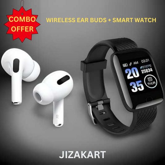 Bluetooth Wireless Earbuds & Smart Watch (Combo Offer)